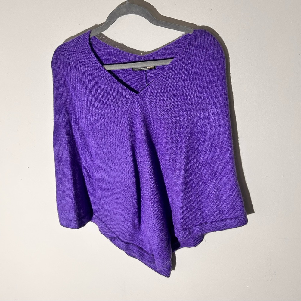Women’s purple Alpaca Alpasuri Confeccion V-Neck Women's Shawl OneSize EUC